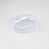 Прозора прямокутна силіконова косметичка М p006-white (біла)