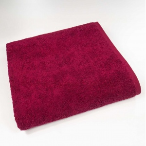 Великий банний рушник махровий GM Textile 100х150см 400г/м2 (Бордовий)