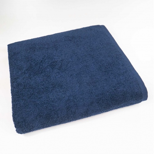 Великий банний рушник махровий GM Textile 100х150см 400г/м2 (Темно-Синій)