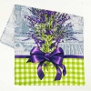 Кухонний рушник рогожка з петелькою та принтом lavender with a bow 35х61см 180г/м2 (Лавандовий)