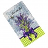 Кухонний рушник рогожка з петелькою та принтом lavender with a bow 35х61см 180г/м2 (Лавандовий)