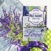 Кухонний рушник рогожка з петелькою та принтом lavender love 35х61см 180г/м2 (Лавандовий)