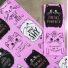 Кухонний рушник рогожка з принтом Cats GM Textile 35х61см 180г/м2 (Рожевий)