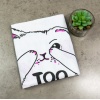 Кухонное полотенце рогожка с принтом Cats GM Textile 35х61см 180г/м2 (Белый)