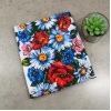 Рушник вафельний з принтом вишивки та квітами GM Textile 35х61см 180г/м2 (Різнокольоровий)