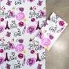 Кухонное полотенце рогожка с принтом Paris and Fashion Girl GM Textile 35х61см 180г/м2 (Бело-розовий)
