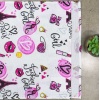 Кухонное полотенце рогожка с принтом Paris and Fashion Girl GM Textile 35х61см 180г/м2 (Бело-розовий)