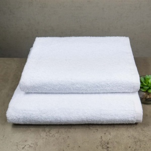 Набір махрових рушників 2шт GM Textile 50х90см, 70х140см 400г/м2 (Білий)