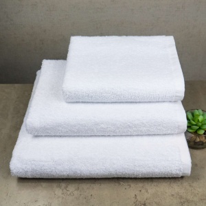 Набір махрових рушників 3шт GM Textile 40х70см, 50х90см, 70х140см 400г / м2 (Білий)
