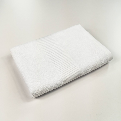 Рушник для рук та обличчя махровий з Бордюром GM Textile 40х70см 400г/м2 (Білий)