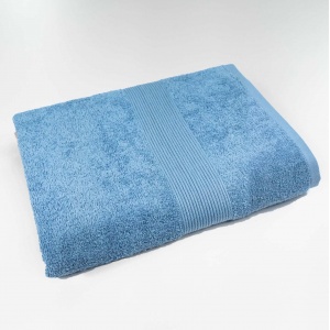 Махровий рушник середнього розміру з Бордюром GM Textile 50х90см 400г/м2 (Синій)