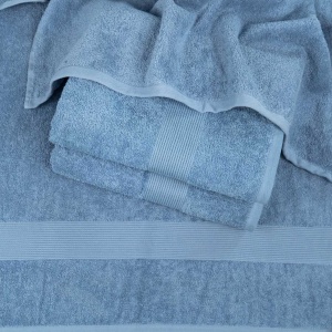 Рушник для рук та обличчя махровий з Бордюром GM Textile 40х70см 400г/м2 (Синій)