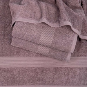 Набір махрових рушників з Бордюром 3шт GM Textile 50х90см, 50х90см, 70х140см 400г/м2 (Шоколад)