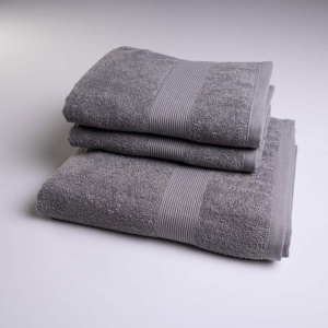 Набір махрових рушників з Бордюром 3шт GM Textile 50х90см, 50х90см, 70х140см 400г/м2 (Сірий)
