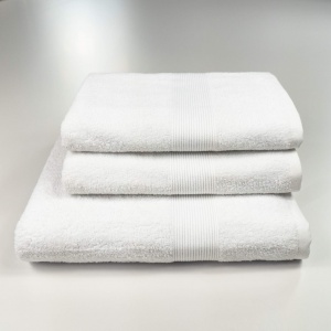 Набір махрових рушників з Бордюром 3шт GM Textile 50х90см, 50х90см, 70х140см 400г/м2 (Білий)