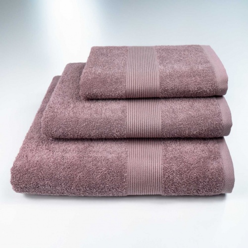 Набір махрових рушників з Бордюром 3шт GM Textile 40х70см, 50х90см, 70х140см 400г/м2 (Шоколад)