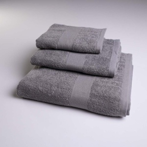 Набір махрових рушників з Бордюром 3шт GM Textile 40х70см, 50х90см, 70х140см 400г/м2 (Сірий)