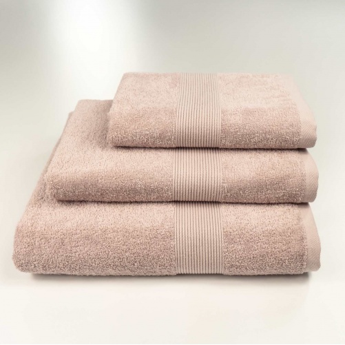 Набір махрових рушників з Бордюром 3шт GM Textile 40х70см, 50х90см, 70х140см 400г/м2 (Капучіно)