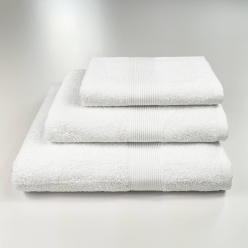 Набір махрових рушників з Бордюром 3шт GM Textile 40х70см, 50х90см, 70х140см 400г/м2 (Білий)