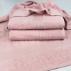 Махровое полотенце среднего размера с Бордюром GM Textile 50х90см 400г/м2 (Розовый)
