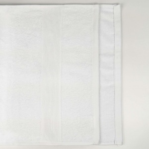 Махровий рушник середнього розміру з Бордюром GM Textile 50х90см 400г/м2 (Білий)