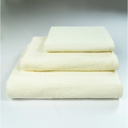 Набір махрових рушників 3шт GM Textile 40х70см, 50х90см, 70х140см 400г/м2 (Ванільний)