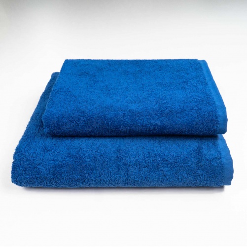 Набір махрових рушників 2шт GM Textile 50х90см, 70х140см 400г/м2 (Синій)