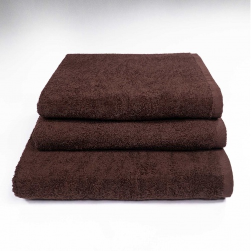 Набір махрових рушників 3шт GM Textile 50х90см, 50х90см, 70х140см 400г / м2 (Коричневий)