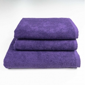 Набір махрових рушників для ванної 3шт GM Textile 50х90см, 50х90см, 70х140см 400г / м2 (Фіолетовий)