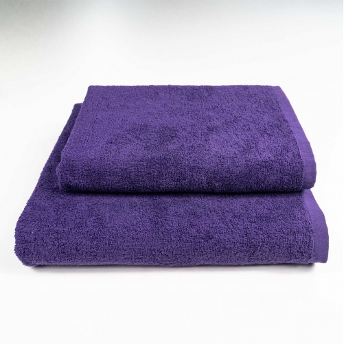 Набор махровых полотенец 2шт GM Textile 50х90см, 70х140см 400г/м2 (Фиолетовый)