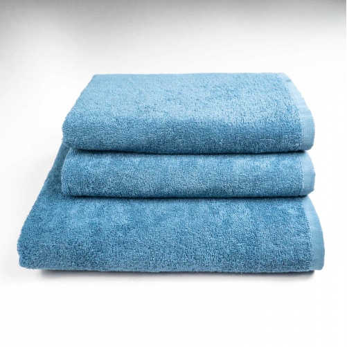 Набір махрових рушників 3шт GM Textile 50х90см, 50х90см, 70х140см 400г / м2 (Блакитний)