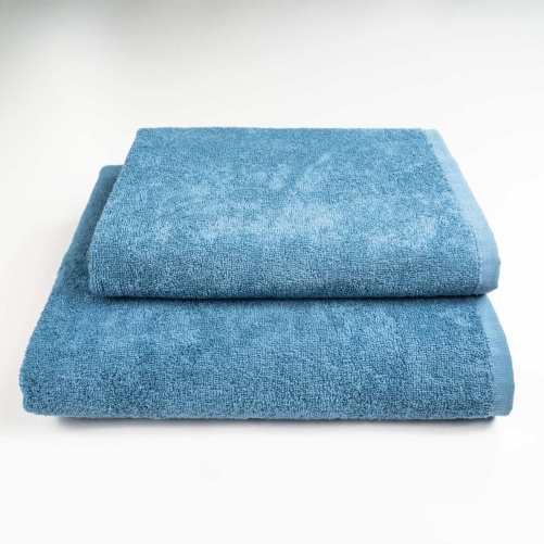 Набір махрових рушників 2шт GM Textile 50х90см, 70х140см 400г / м2 (Блакитний)