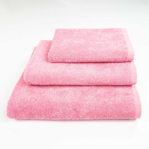 Набір махрових рушників 3шт GM Textile 40х70см, 50х90см, 70х140см 400г/м2 (Рожевий)