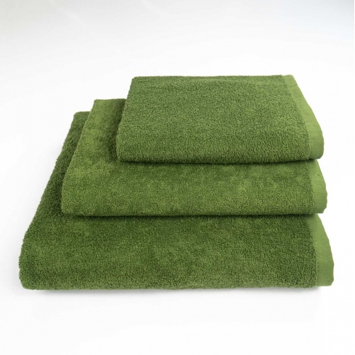 Набір махрових рушників 3шт GM Textile 40х70см, 50х90см, 70х140см 400г/м2 (Хакі)
