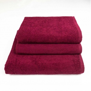 Набір махрових рушників 3шт GM Textile 50х90см, 50х90см, 70х140см 400г / м2 (Бордовий)