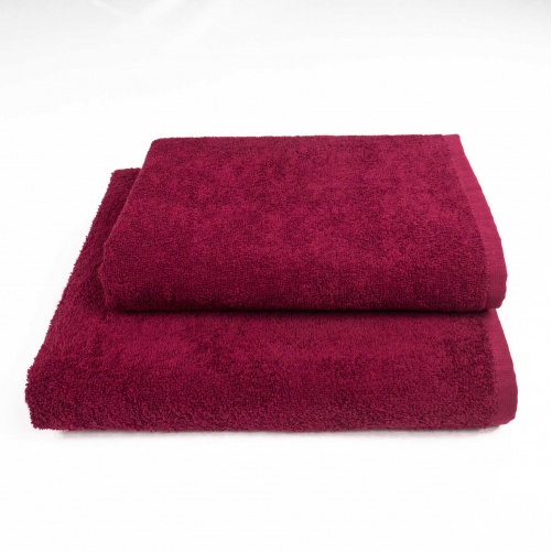 Набір махрових рушників 2шт GM Textile 50х90см, 70х140см 400г/м2 (Бордовий)