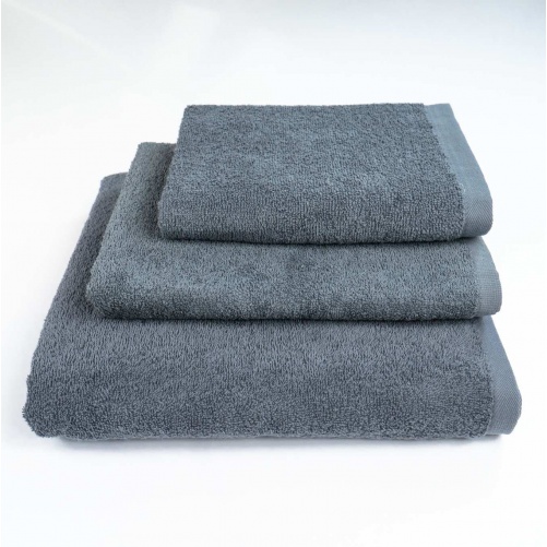 Набір махрових рушників 3шт GM Textile 40х70см, 50х90см, 70х140см 400г / м2 (Сірий)