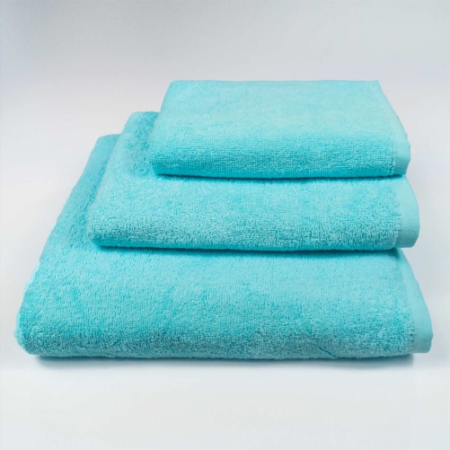 Набір махрових рушників 3шт GM Textile 40х70см, 50х90см, 70х140см 400г/м2 (Лазур)