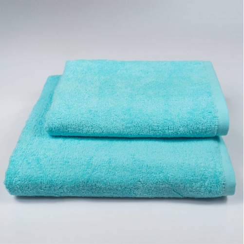 Набір махрових рушників 2шт GM Textile 50х90см, 70х140см 400г/м2 (Лазур)
