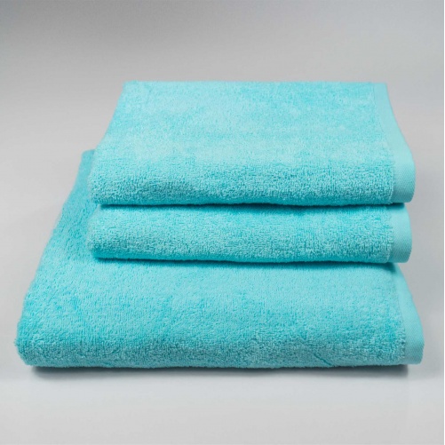 Набір махрових рушників 3шт GM Textile 50х90см, 50х90см, 70х140см 400г/м2 (Лазур)