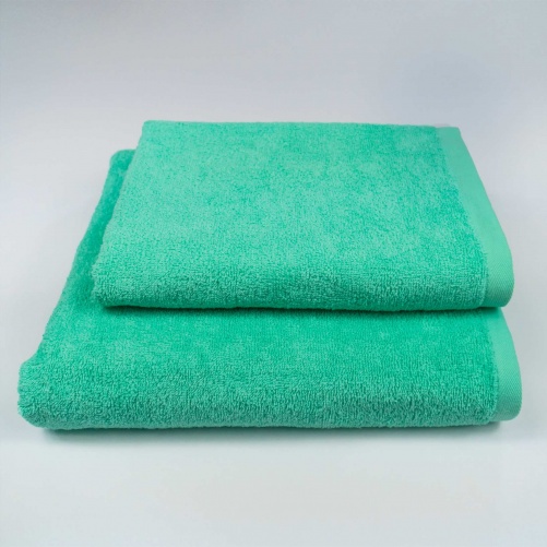 Набір махрових рушників 2шт GM Textile 50х90см, 70х140см 400г/м2 (Бірюза)