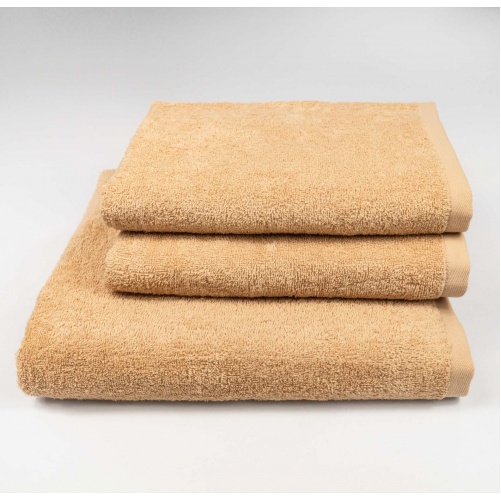 Набір махрових рушників 3шт GM Textile 50х90см, 50х90см, 70х140см 400г / м2 (Гірчичний)