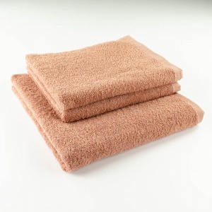 Набір махрових рушників 3шт GM Textile 50х90см, 50х90см, 70х140см 400г / м2 (Темно-Бежевий)
