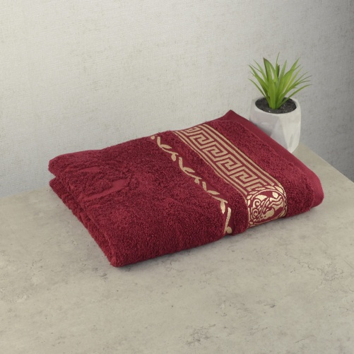 Махровий рушник GM Textile 50х90см Caesar 450г/м2 (Бордовий)
