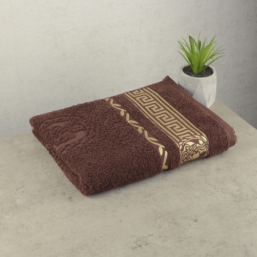 Махровий рушник GM Textile 50х90см Caesar 450г/м2 (Коричневий)