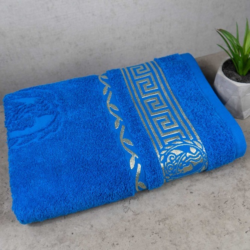 Махровий рушник універсальний GM Textile 50х90см Caesar 450г/м2 (Блакитний)