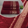 Набір махрових рушників 3шт GM Textile 50х90см, 50х90см, 70х140см Caesar 450г / м2 (Бордовий)