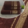 Набір рушників для ванної 3шт GM Textile 50х90см, 50х90см, 70х140см Caesar 450г / м2 (Коричневий)
