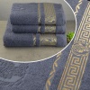 Набір махрових рушників 3шт GM Textile 50х90см, 50х90см, 70х140см Caesar 450г / м2 (Сірий)