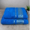 Набір рушників для сауни 2шт GM Textile 50х90см, 70х140см Caesar 450г / м2 (Блакитний)